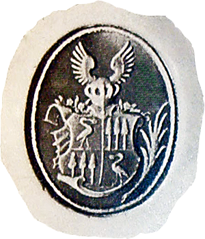 C.F. Myhre våbenskjold anvendt i signetring